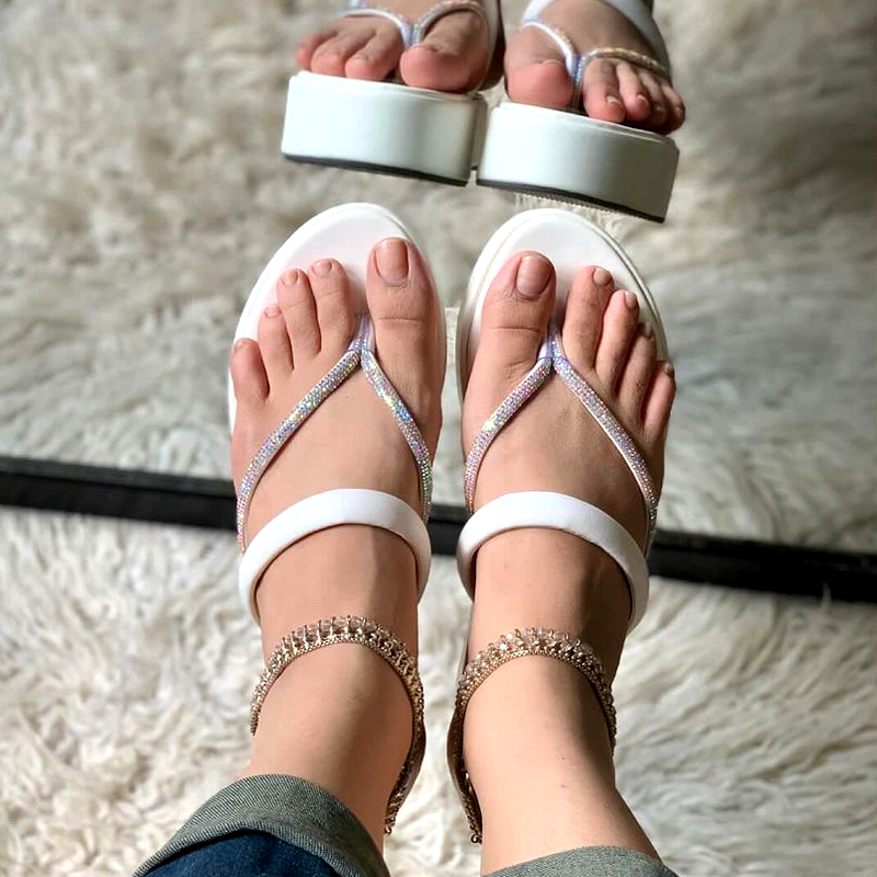 VJ Block Heels T Strap Wedges #10312 #22