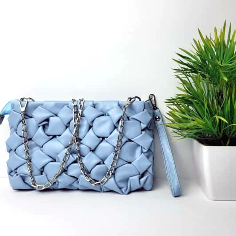 Women Knit Woven Mobile Phone Storage Shoulder Crossbody Bags #CP-998