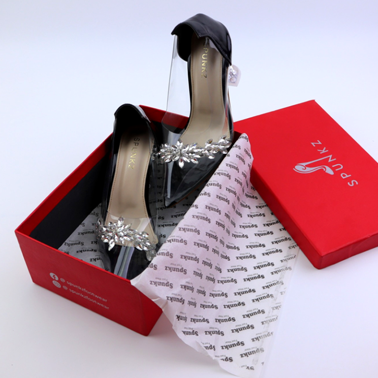 Cinderella Transparent High Heels Rhinestone Pumps Shoes