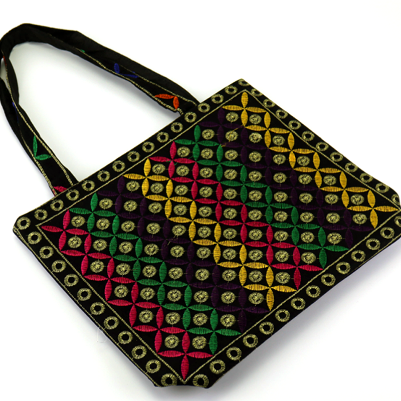 Traditional Embroidered Crafted Tote Bag Girls Women Cultural Handbags #22