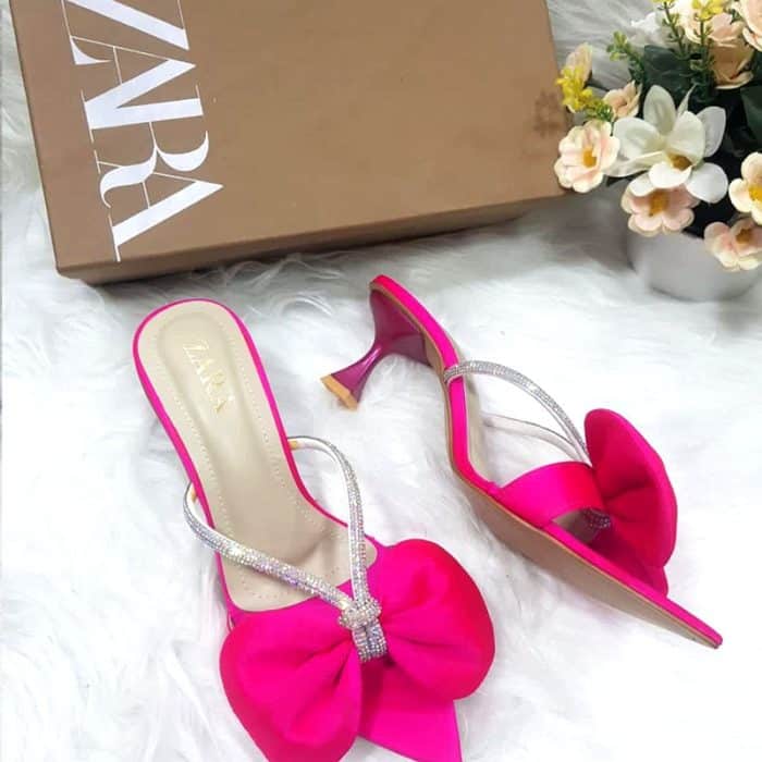 Embellished heel Sandals Open-Toe Rhinestone Thong #10388