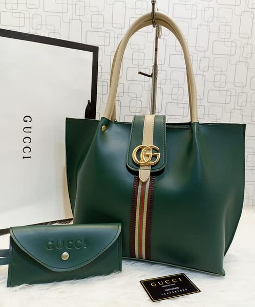 GU 2pcs Purse Set – Large Tote Shoulder Bag Top Handle Satchel Hobo Handbag