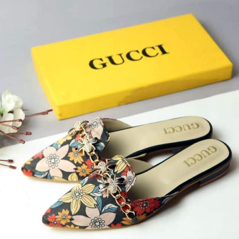 GU Floral Pumps Shoes for Women-#1013
