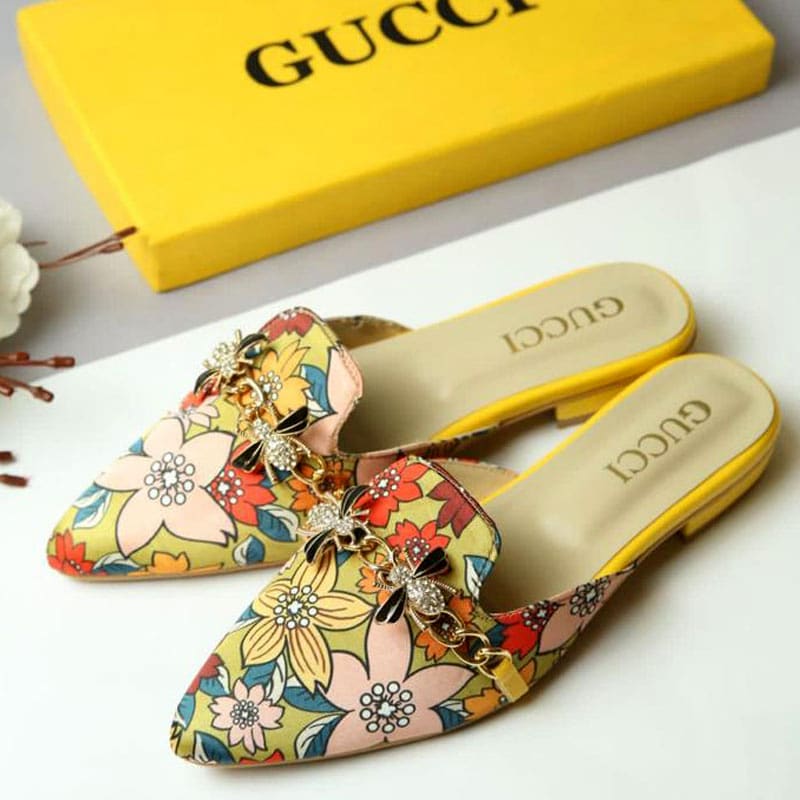 GU Floral Pumps Shoes for Women-#1013