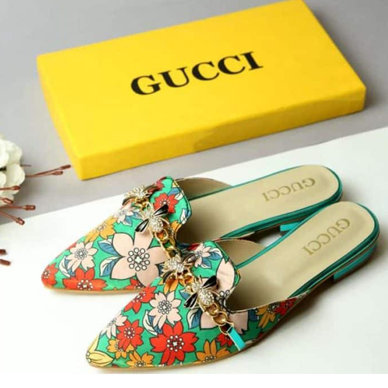 GU Floral Pumps Shoes for Women-#1013