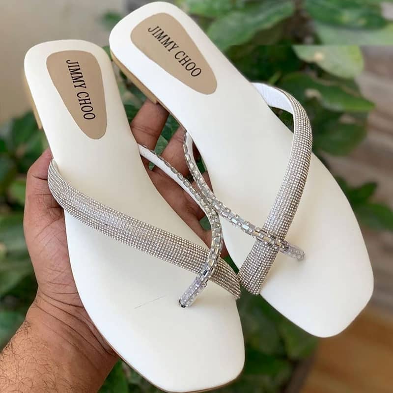 JC Rhinestone Strap Soft Low Heel Sandal #8890