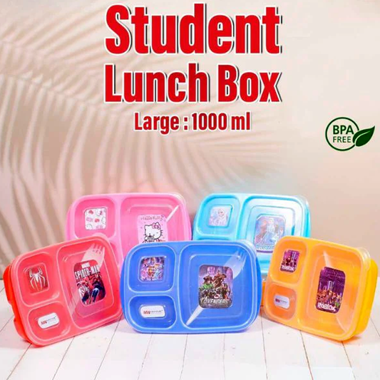 Student Lunch Box Large Multiple Portion Compartments