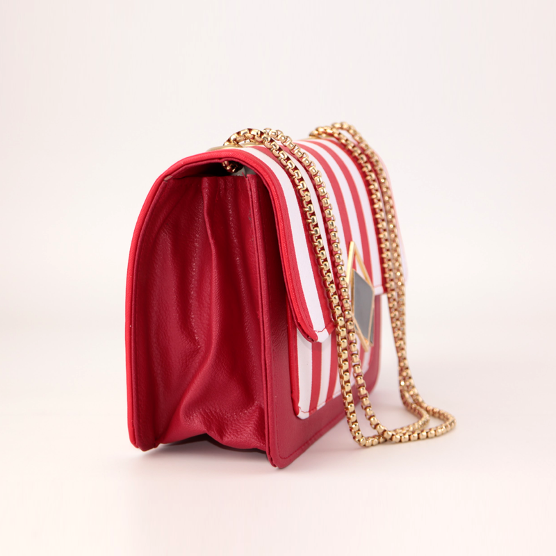 Ladies Medium Flap Open Striped Sling Bags #22