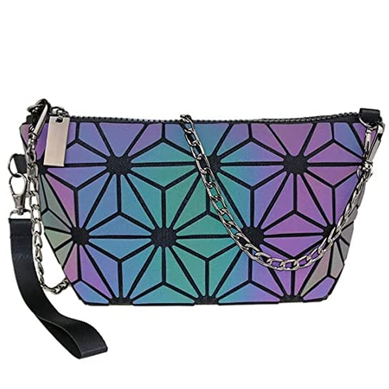 Color Changing Geometric Luminous Purse Women s Crossbody Bags