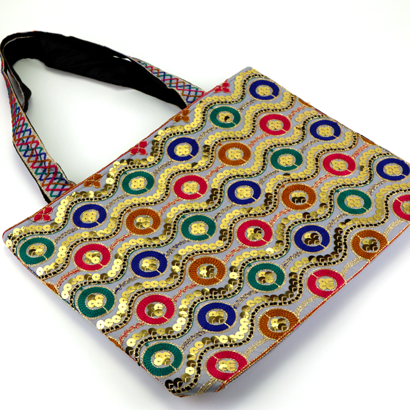 Traditional Embroidered Crafted Tote Bag Girls Women Cultural Handbags #22