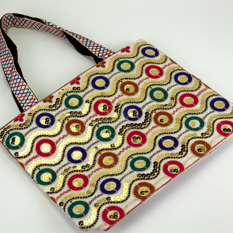 Traditional Embroidered Crafted Tote Bag Girls Women Cultural Handbags #22