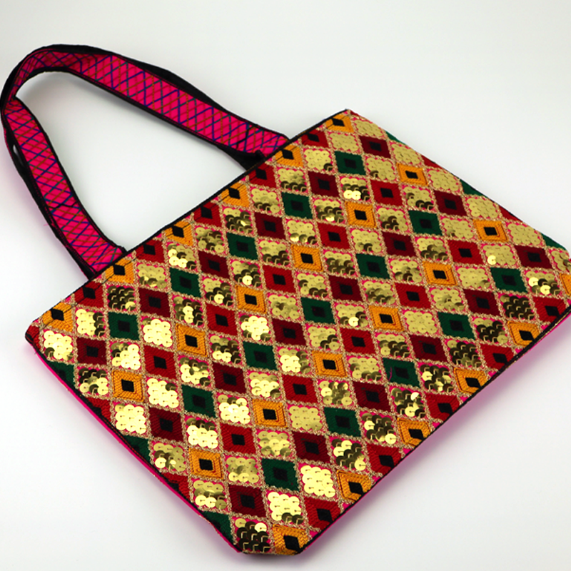 Traditional Embroidered Crafted Tote Bag Girls Women Cultural Handbags #22