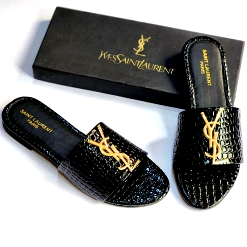 Flat Slipper Leather Women’s Sandals #10383 #22