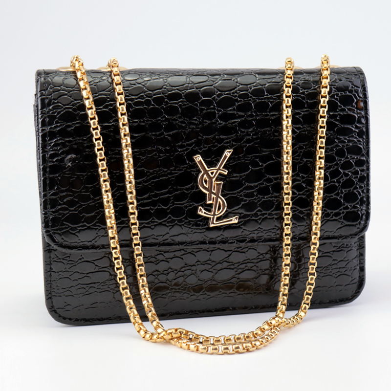 SL Crocodile Flap Open Leather Chain Shoulder Bag #YL-667 #22
