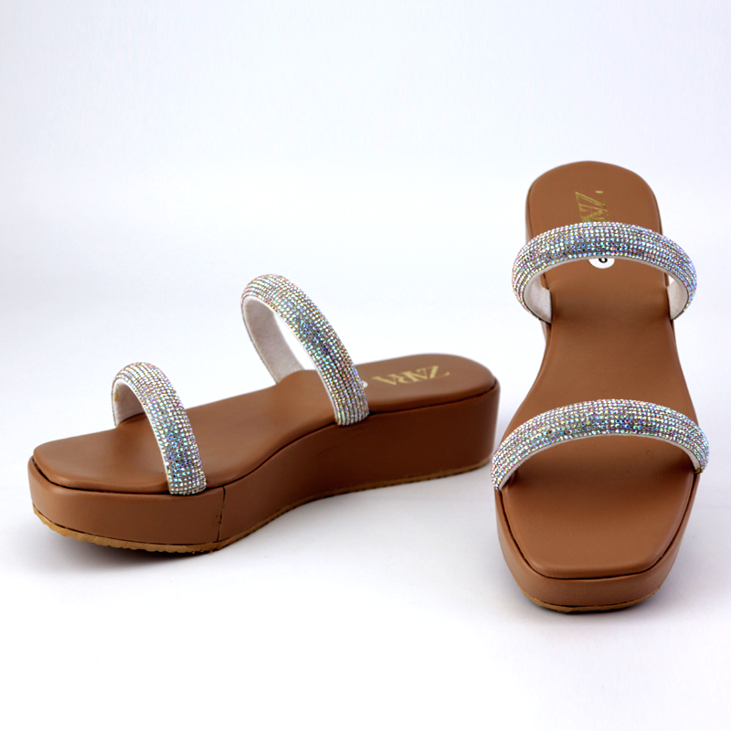 Platform Heels Rhinestone Wedges #10311