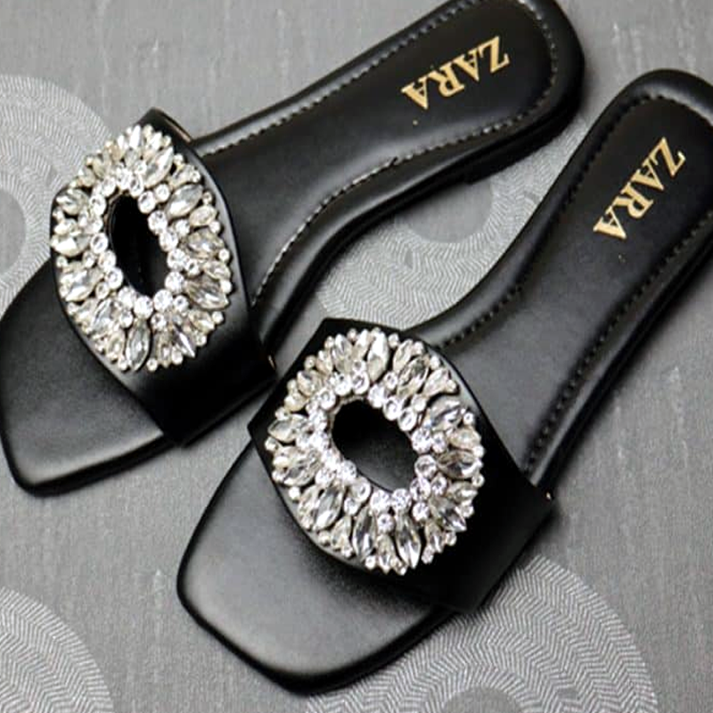 Embellished Flat Vinyl Sandals For Woman-#1021 #22