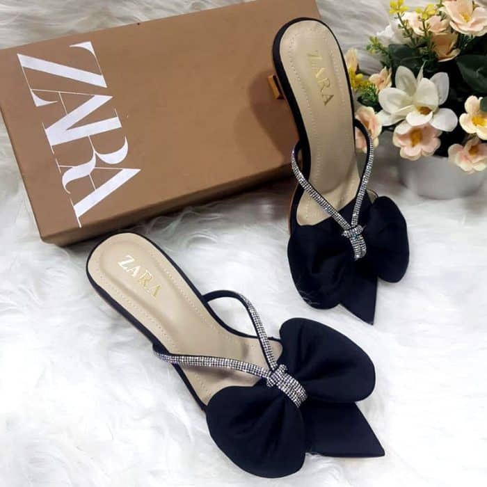 Embellished heel Sandals Open-Toe Rhinestone Thong #10388