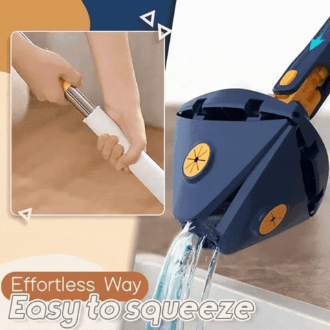 Multifunctional Triangle 360° Rotatable Adjustable Squeezing Mop