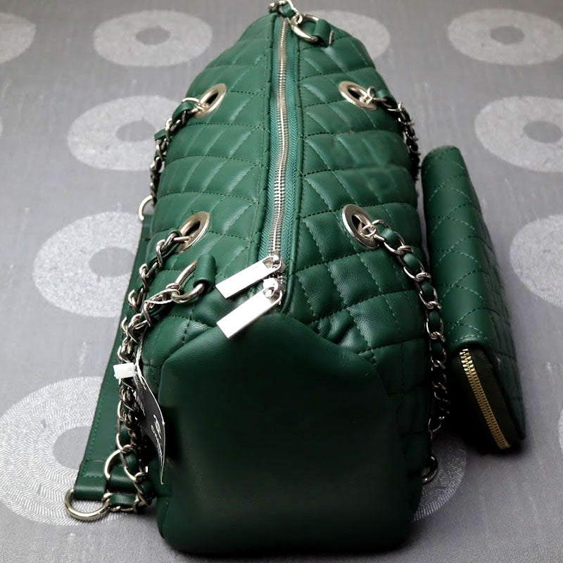 Ch Quilted Imported Crossbody Tote Bags Set for Women