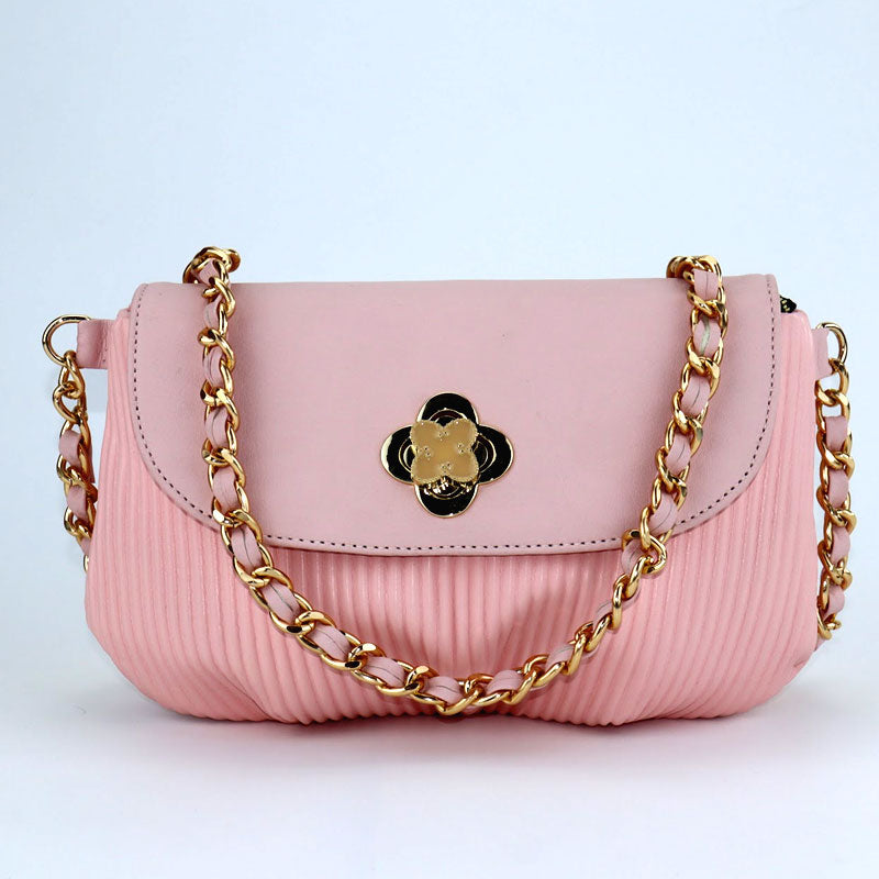 Pleated Flap Open Leather Purse Casual Handbag for Women CP#889-#22