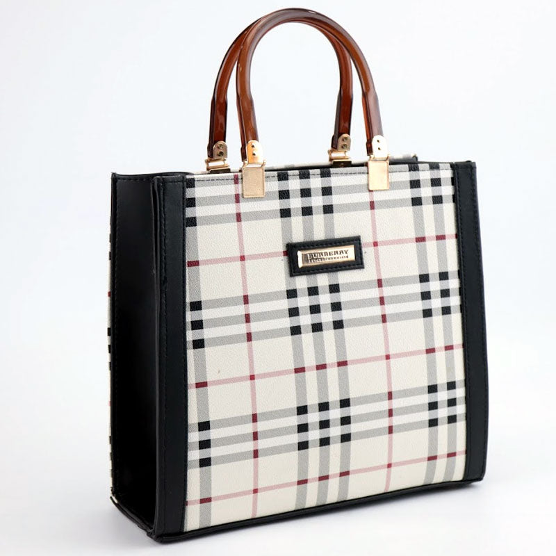 Iconic Checkered Tote Bag with Detachable Strap #22