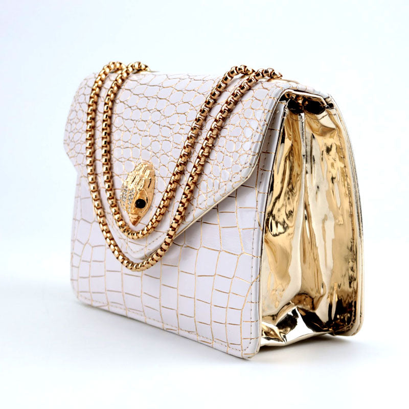 Stylish Crocodile Pattern Flap Open Shoulder Bags for Girls #KG-443 #22