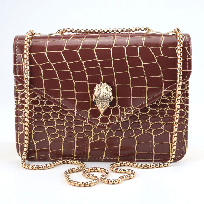Stylish Crocodile Pattern Flap Open Shoulder Bags for Girls #KG-443 #22