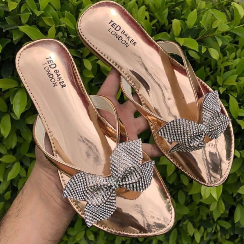 Elegant Dressy Flat Sandals White Wedding Sandals For Bride Flat