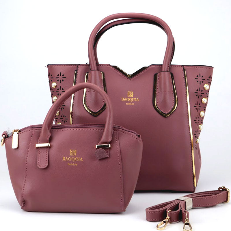 Double Stylish Tote Bag with Hand Clutch Purse #22
