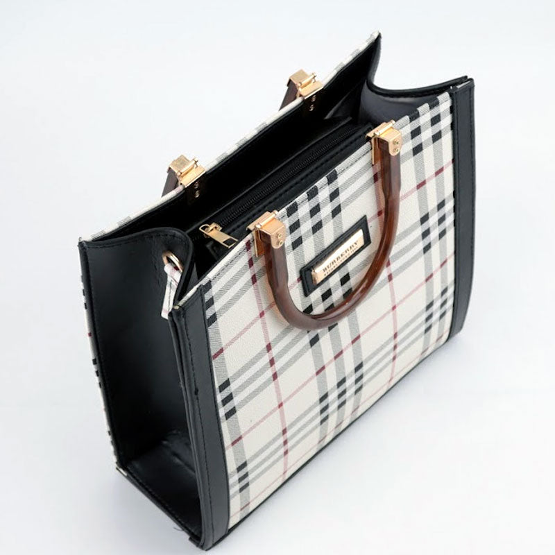 Iconic Checkered Tote Bag with Detachable Strap #22