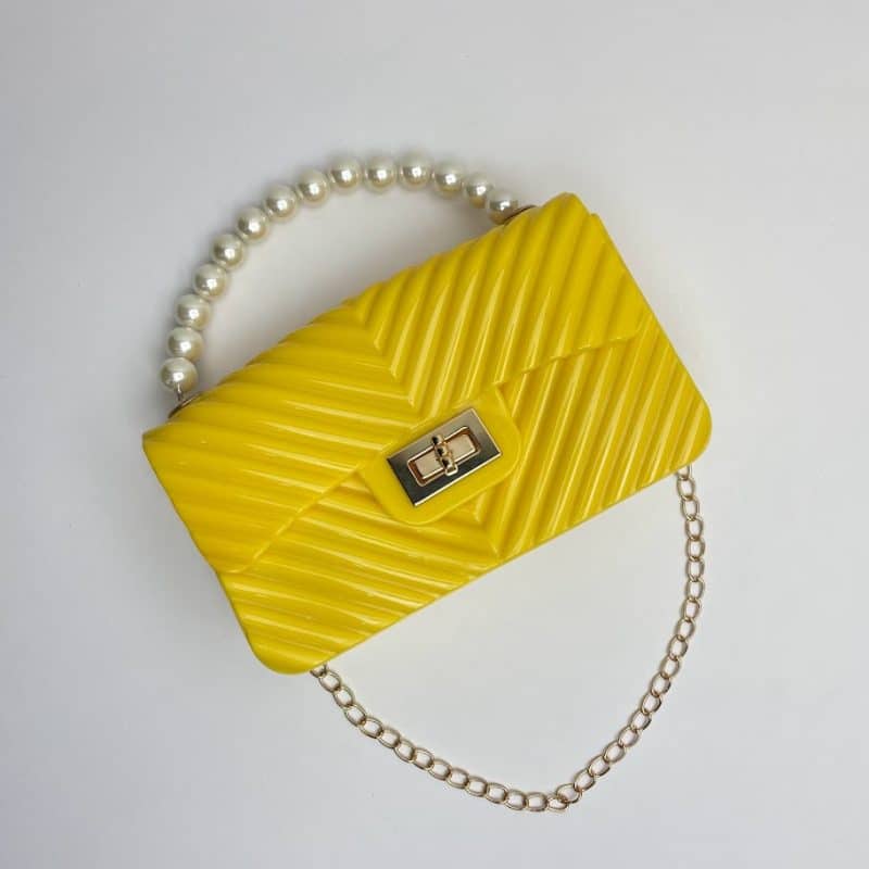 Pearl Handle Jelly Hand Bag For Women Sling Bags For Kids and Girls