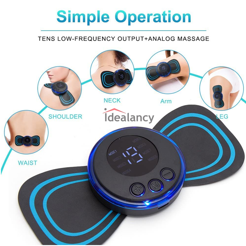 Micro Current Neck Massager Muscle Pain Relief Cervical Massage Stimulator