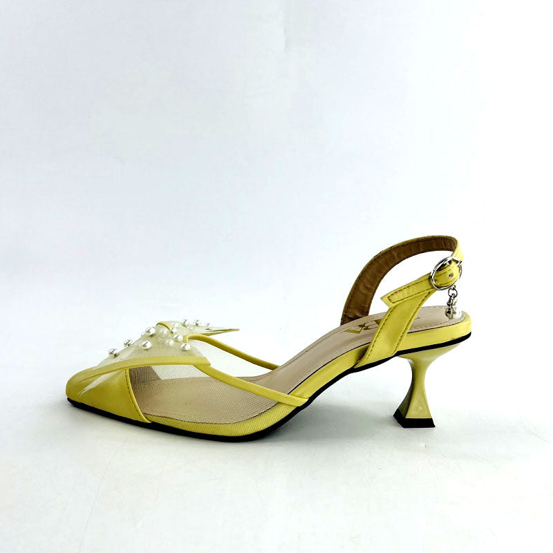 Pearl Bow Decor Women Fancy Pumps Shoes