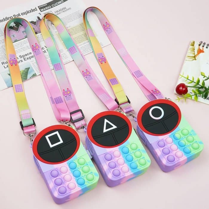 Squid Game Pop It Fidget Bag & Wallet , Stress Relief+Cute Style Perfect Gift, Clearance Sale #111