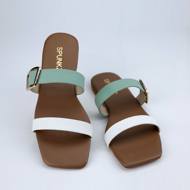 Spring Fling Flat Sandal Leather Summer Slides for Women
