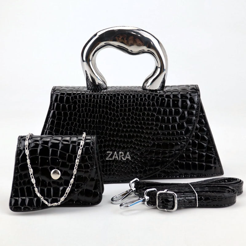 Women Clutch Bag Crocodile Pattern Handbag with Chain Sling Purse Z-2020