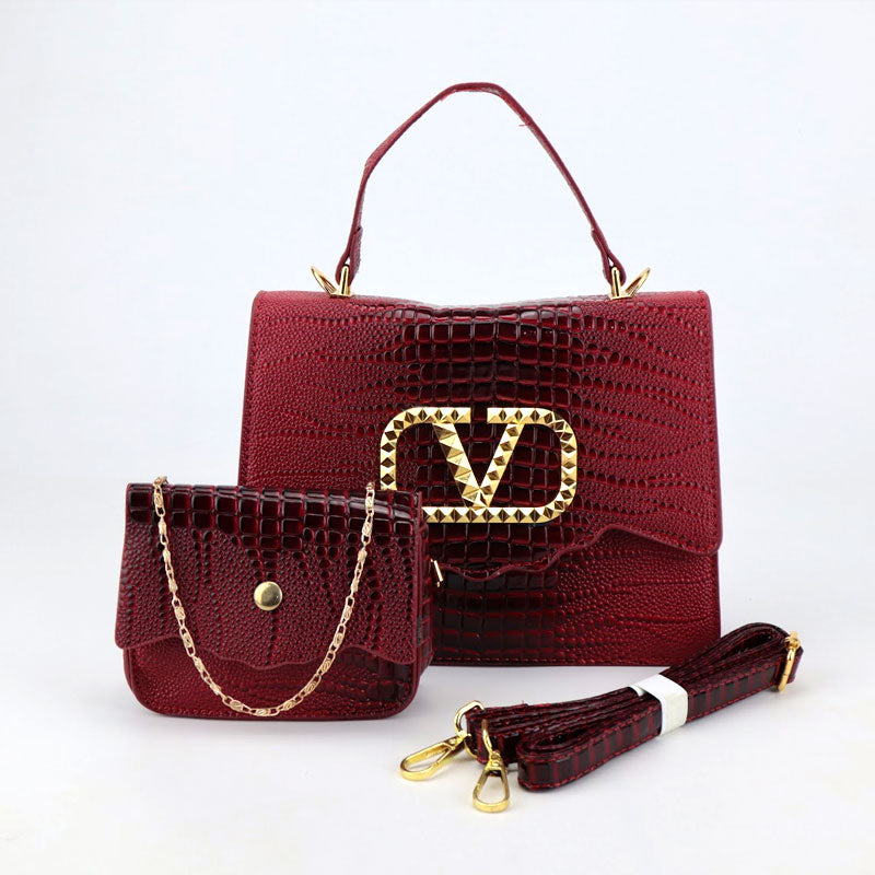 Gradient VLogo Top Handle Bags with Mini SIde Bag #V-110120 #22