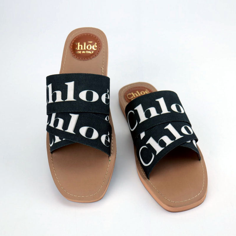 CHL Flat Sandals Criss Cross Woody Slipper Slides -#1006 #22