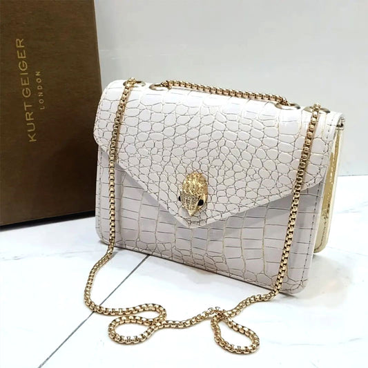 Stylish Crocodile Pattern Flap Open Shoulder Bags for Girls KG-443