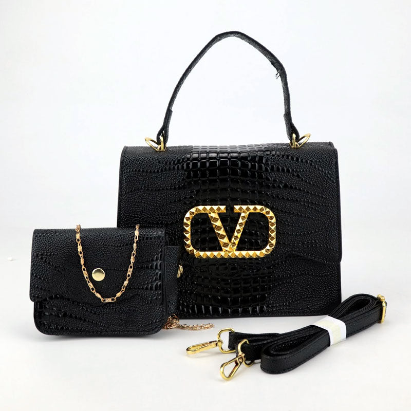Gradient VLogo Top Handle Bags with Mini SIde Bag V-110120