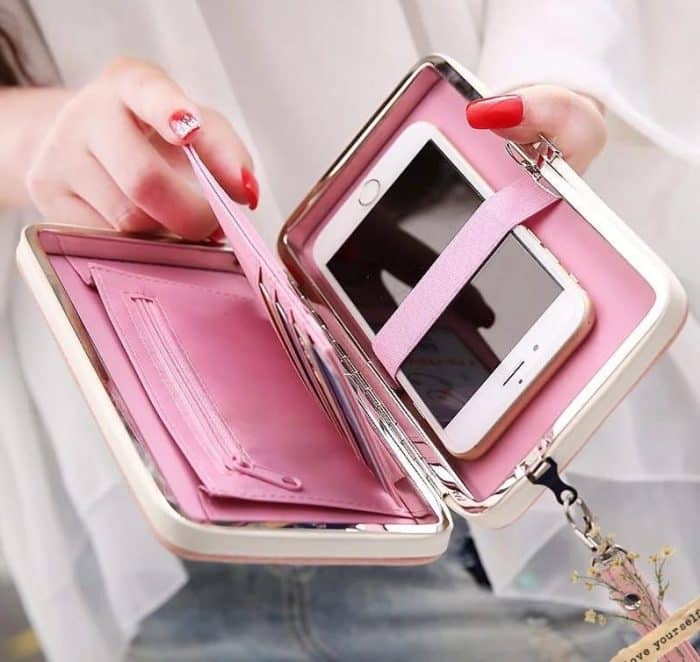 3D Art Print Ladies Mobile Wallet – Branded Briefcase Style Hand Clutches For Womens