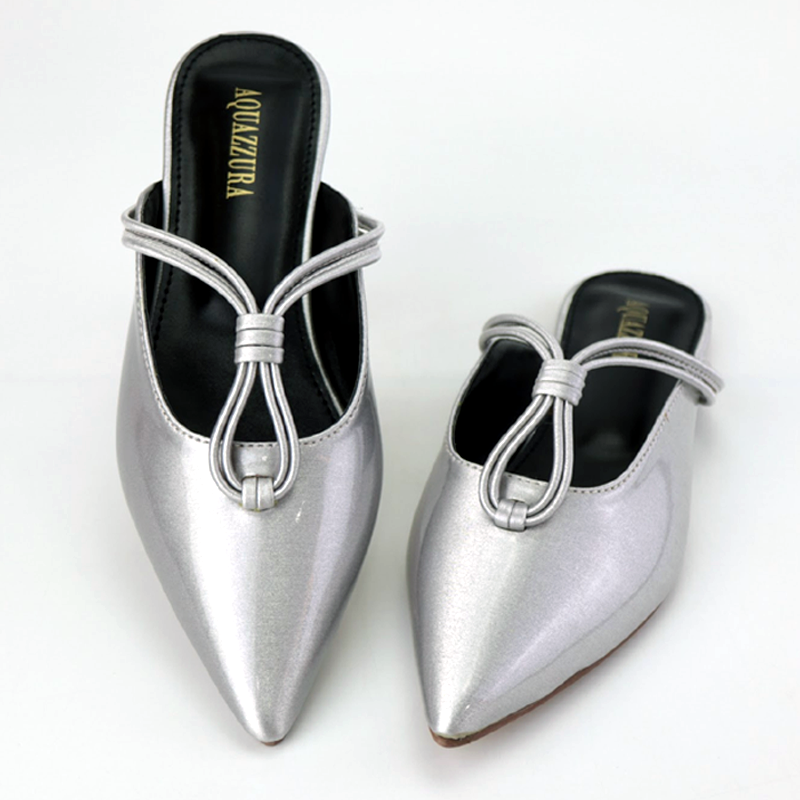 AQ Metallic Shiny  Flat Cut Shoes