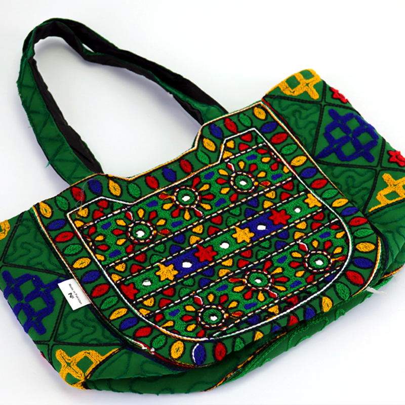 Traditional Embroidered Crafted Tote Bag Girls Women Cultural Handbags