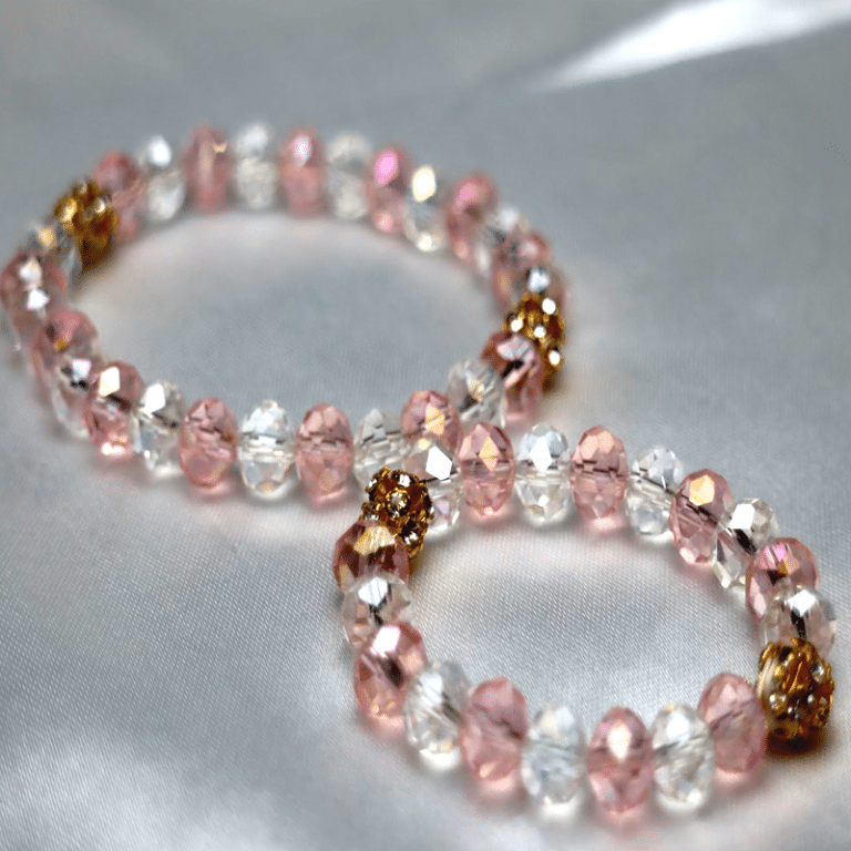 Mother and Baby Bracelet Set Crystal Beads Fashion Hand Jewelry