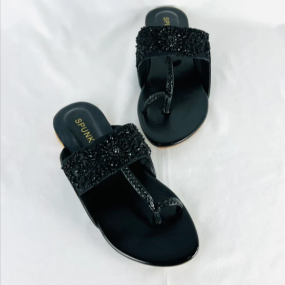 Handcrafted Kolhapuri Braided T-Strap Flat Sandals