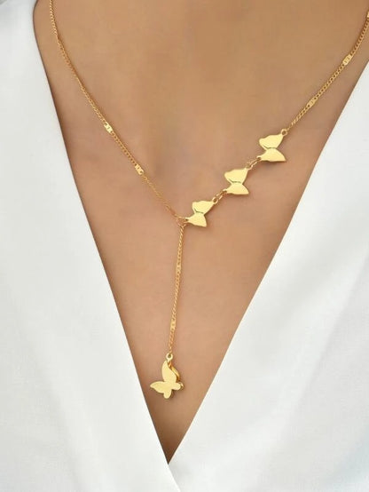 Beautiful Charm Heart Gold Silver Pearl Diamond Pendant Necklace