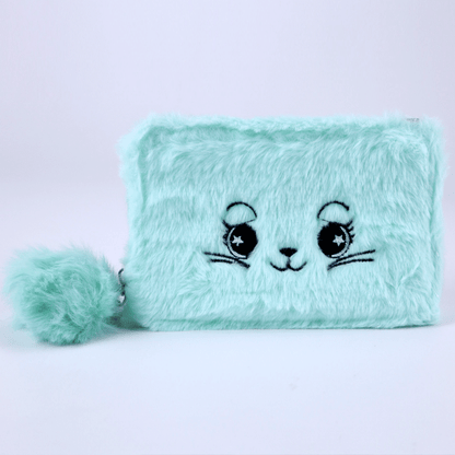 Cute Fluffy Cat Soft Plush Chain Shoulder Bag Wallet