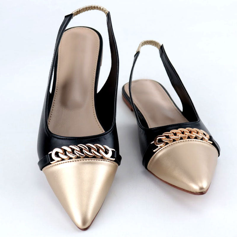 Gold 2025 pointed shoes