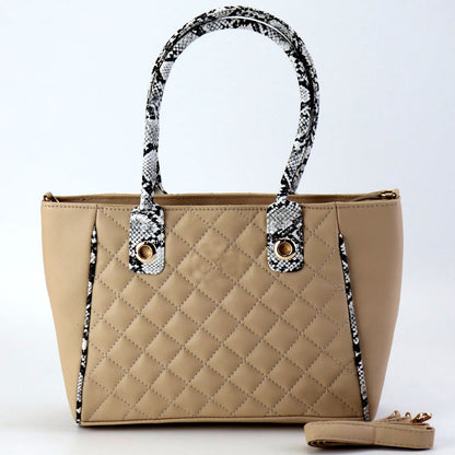 Ch Quilted Snake Print Handle Strap Shoulder Bag #22