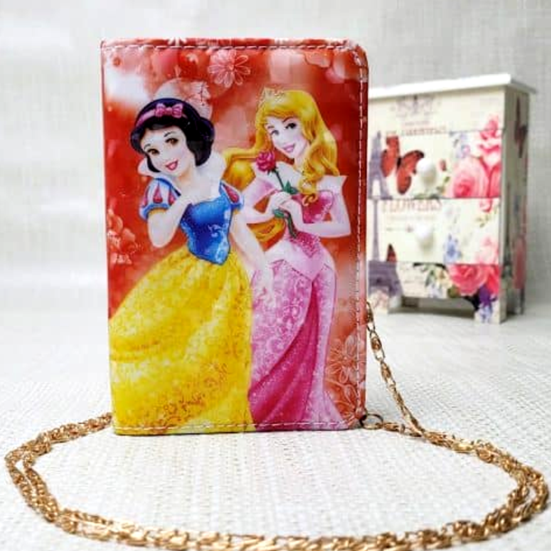 Disney Cartoon 3D Zip Wallet for Girls – Frozen Barbie Disney Princess Coin Pouch and Shoulder Purse